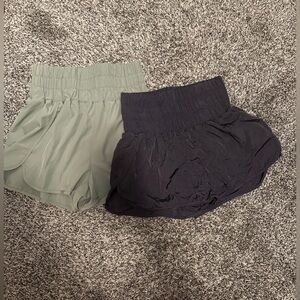 High waisted workout running shorts
